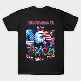 Majestic Eagle Flying With American Flag T-Shirt